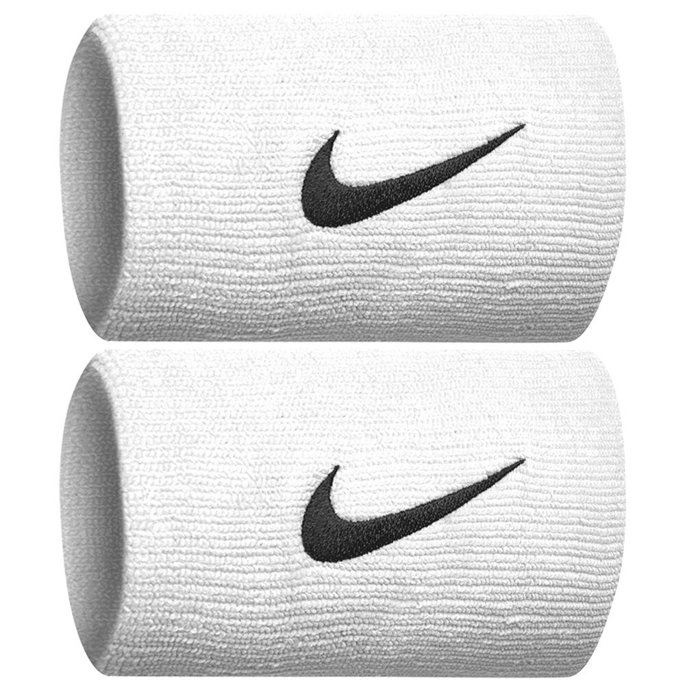 Nike Premier Dri-Fit Doublewide Wristbands  - White/Black