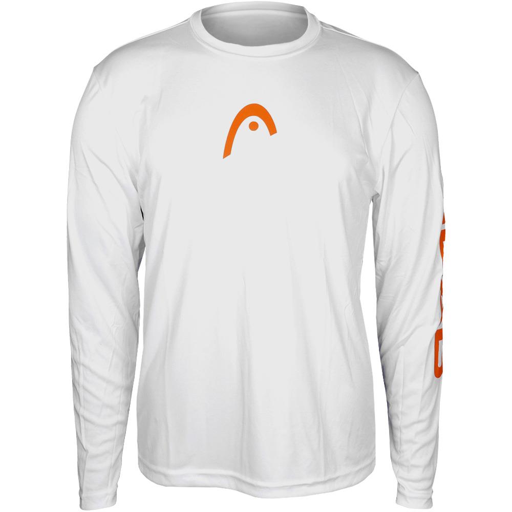 Head Longsleeve Crew-neck – White/Orange