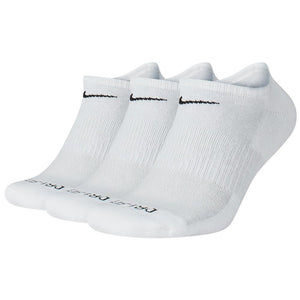 Nike Unisex Everyday + Cushion NoShow Socks 3 Pack - White