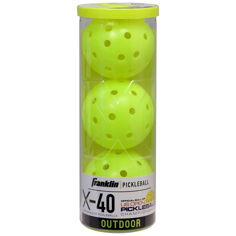 Franklin Pickleball X-40 Outdoor 3 Pack - Optic Yellow