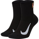 Nike Multiplier Max 2 Pack Ankle Socks - Black