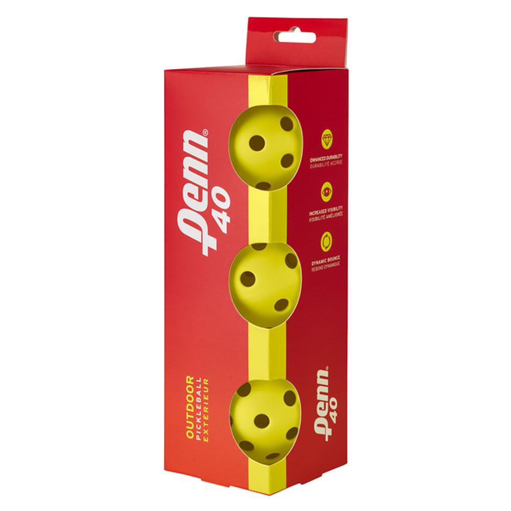 Penn 40 Outdoor Pickleball 3 Pack - Yellow