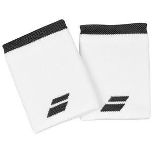 Babolat Jumbo Logo Wristbands - White/Grey