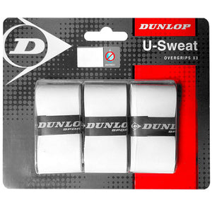 Dunlop U-Sweat Overgrip - 3 Pack - White