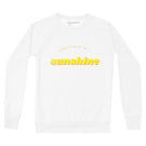 Happiness is... Women's Sunshine Sweatshirt - White/Yellow