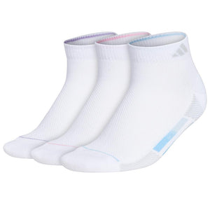 adidas Superlite 3 Stripe Low Cut 3 Pack Socks - White/Multi