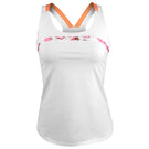 Lija Women's Spring Blossoms Upside Tank - White/White Blossom