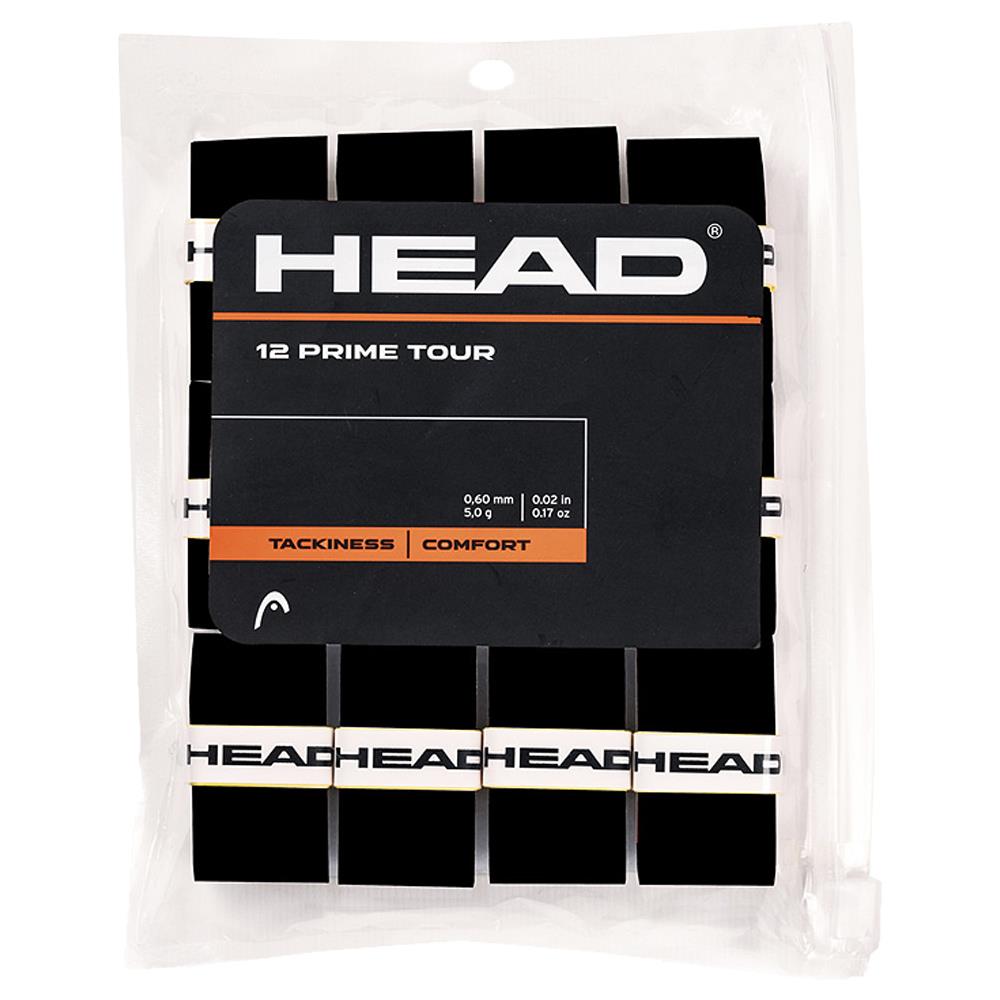 Head Prime Tour Overgrip - 12 Pack - Black