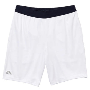 Lacoste Men's Sport Jacquard Short - White/Navy Blue