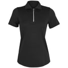 Sofibella Women's UV Colors Micro Pique Polo - Black