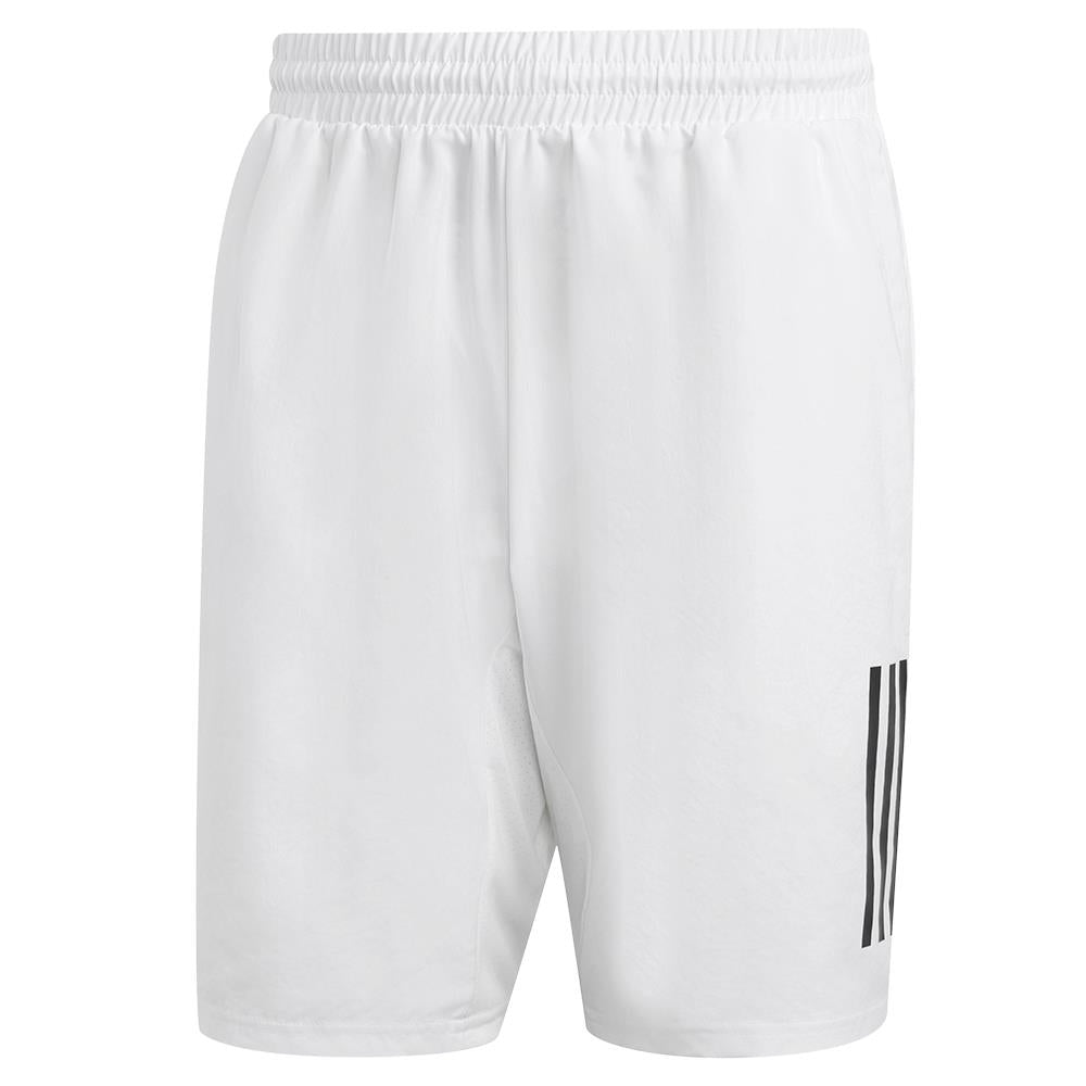 adidas Men's Club 3 Stripe 9" Short - White
