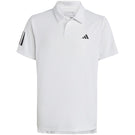 adidas Boys Club 3 Stripe Polo - White