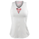 Lija Women's Love Story Plunge Tank - White/Gra