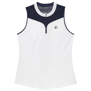 Fila Women's Alley Full Coverage Tank - White/Fila Navy