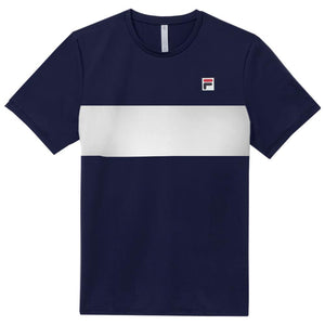Fila Men's Essentials Short Sleeve Shirt - Fila Navy / White