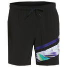 Penguin Men's Color Block Printed 7" Short - Caviar