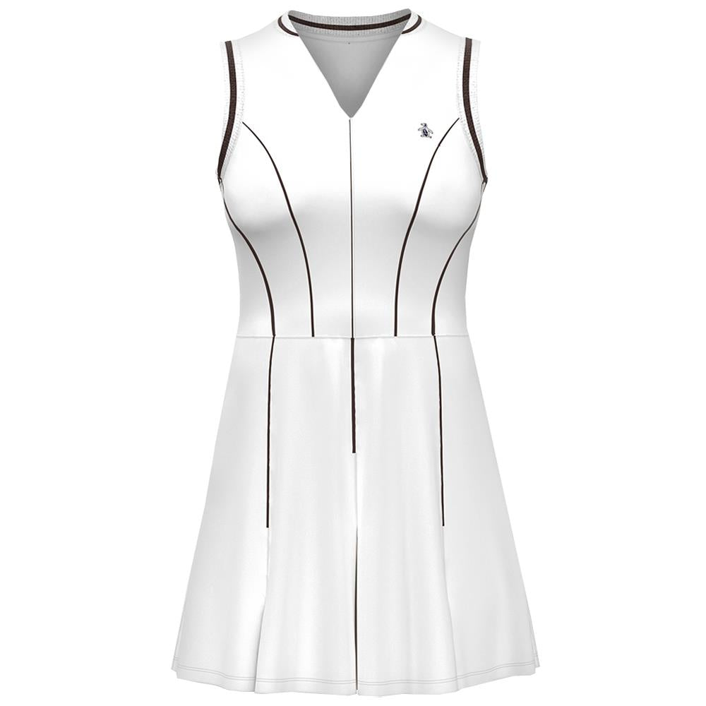Penguin Women's Drop Waist Tennis Dress Bright White, Size Large