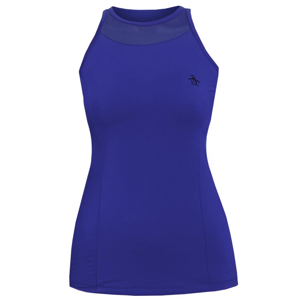 Penguin Women's Illusion Mesh Back Tank - Bluing