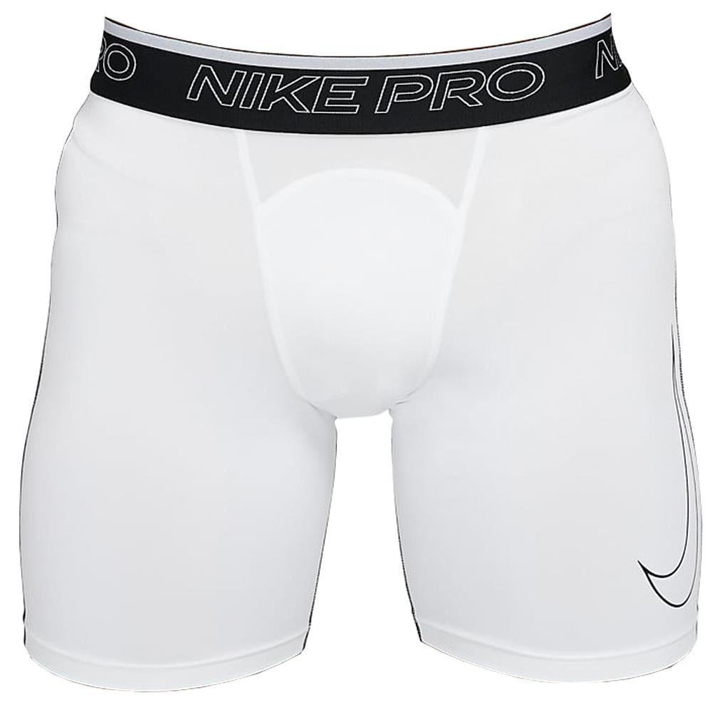 Nike Men's Pro Compression Shorts - White/Black Small / White